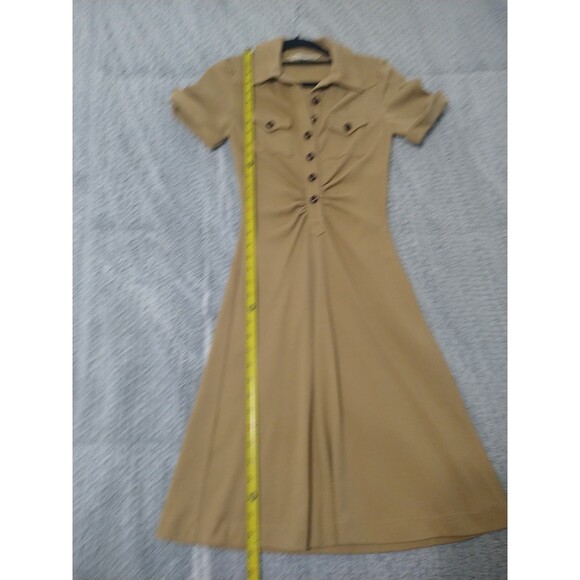 Diane Von Furstenberg 100% Wool Collared Knee Length Dress 4 Neutral Officey - Picture 8 of 9